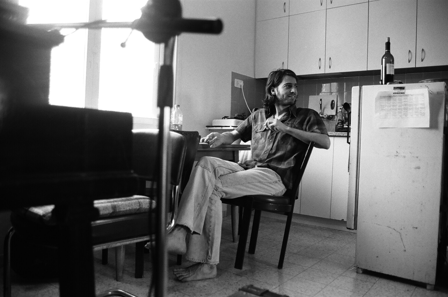 Geva Alon, analog black and white musician portrait by Michal Shanny