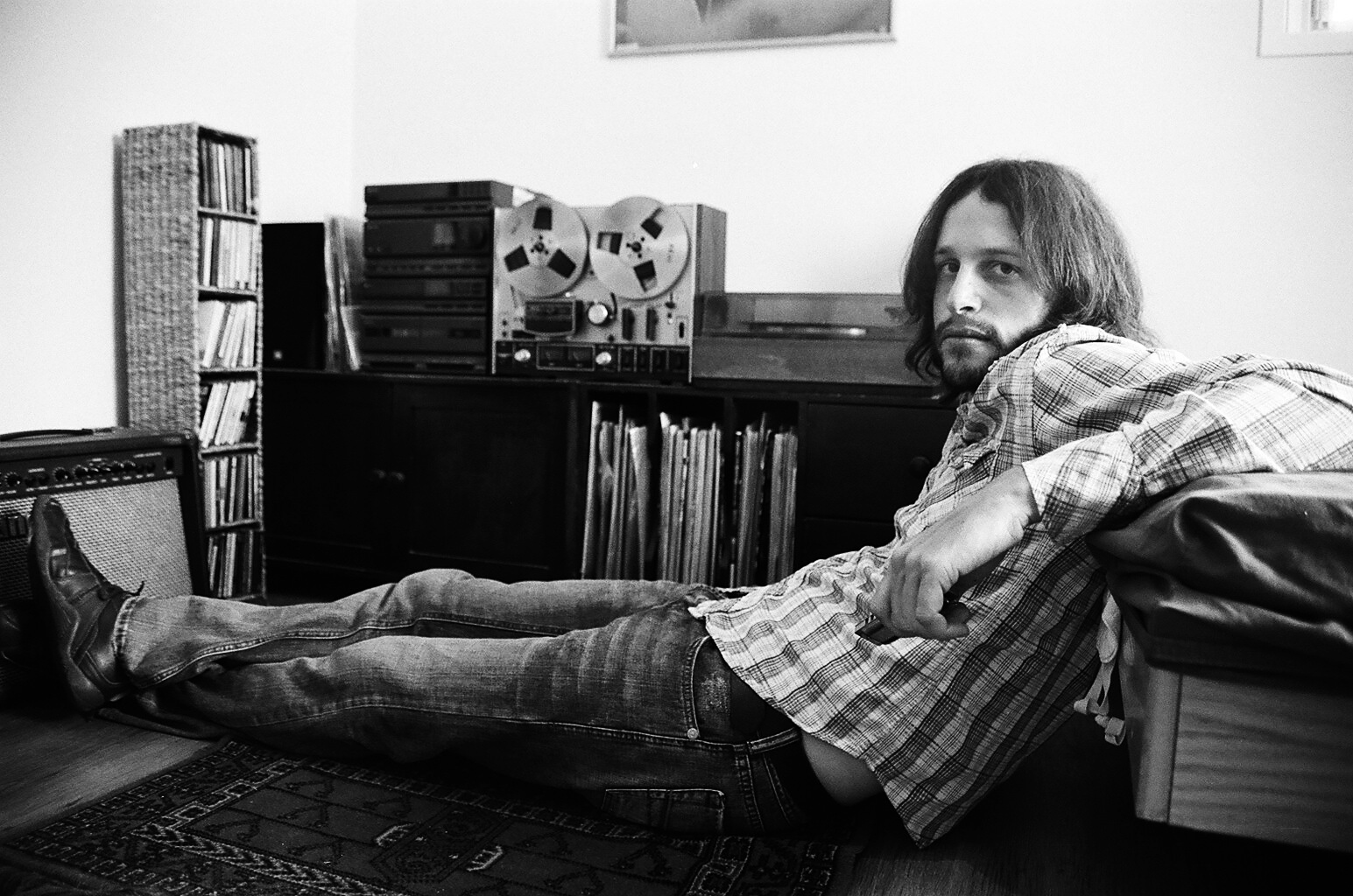 Sagie Eiland, analog black and white musician portrait by Michal Shanny