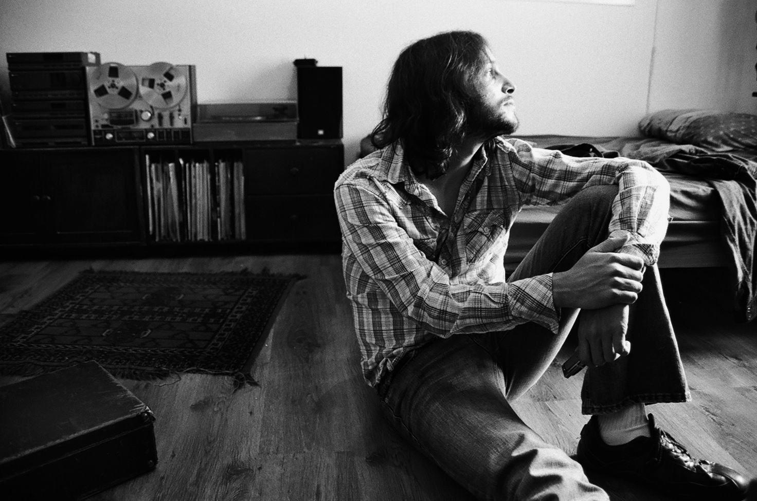 Sagie Eiland, analog black and white musician portrait by Michal Shanny