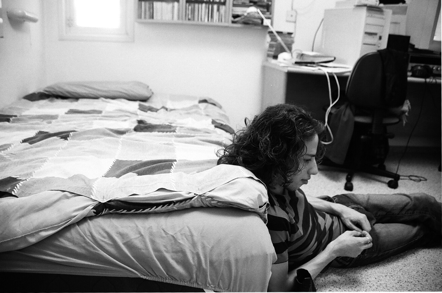 Amit Erez, analog black and white musician portrait by Michal Shanny