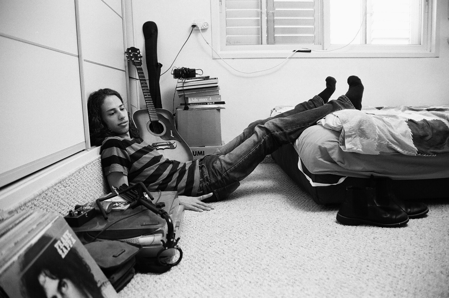 Amit Erez, analog black and white musician portrait by Michal Shanny