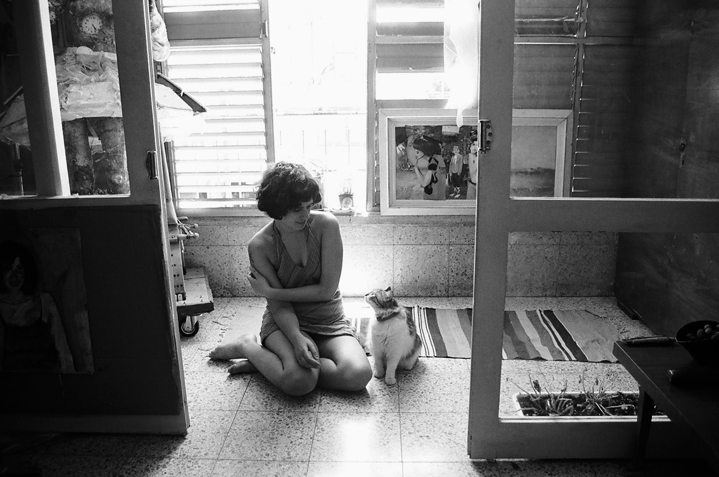 Noga Shalev, analog black and white musician portrait by Michal Shanny